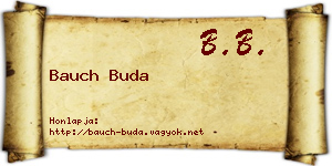 Bauch Buda névjegykártya